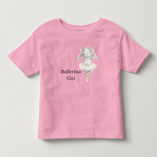 Camiseta De Bebé Conejo niña bailarina rosa en tutú
