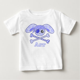 Camiseta De Bebé Conejo Pirata Azul Arr