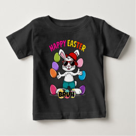 Camiseta De Bebé Conejo retro de Pascua de Guay "Happy Easter Bruh"