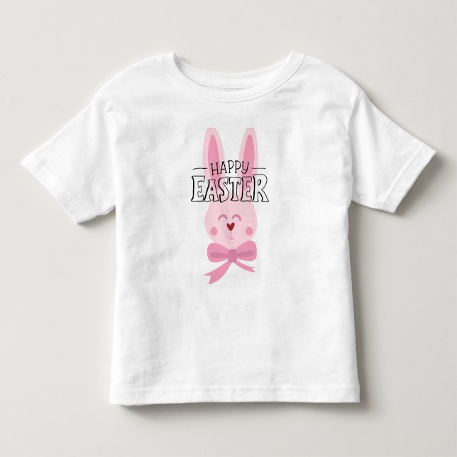 Camiseta De Bebé Conejo rosa de Pascua (Anverso)