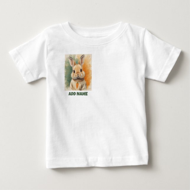 Camiseta De Bebé Conejo Sueños de Zanahoria (Anverso)