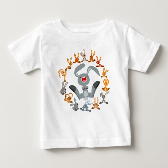 Camiseta De Bebé Conejos de Personalizado lindo Mandala Baby T-Shir (Anverso)