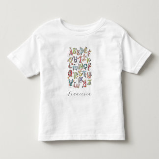 Camiseta De Bebé Conejos del alfabeto, mariposas, hadas y flores