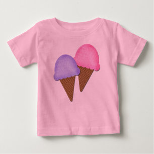 Camiseta De Bebé Cones de crema de hielo de camisas pequeñas y pequ