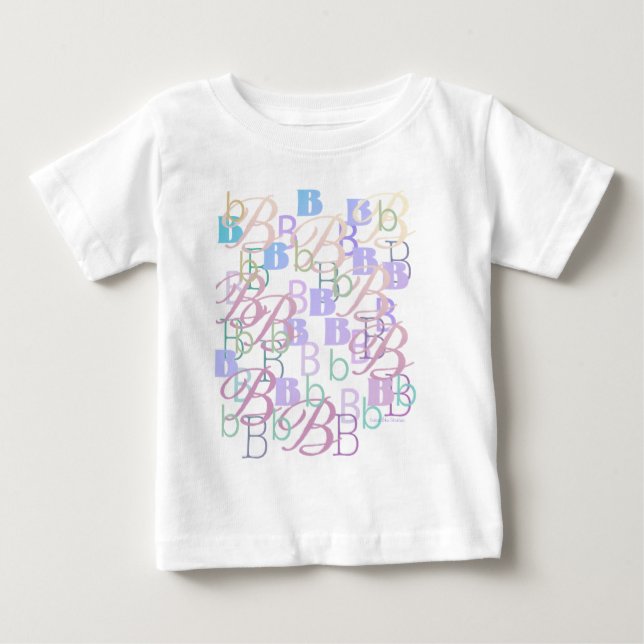 Camiseta De Bebé Confeti de Letras "B" (Anverso)