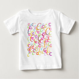 Camiseta De Bebé Confeti de Letras "C"