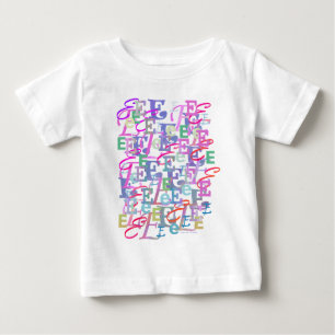 Camiseta De Bebé Confeti de Letras "E"