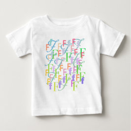 Camiseta De Bebé Confeti de Letras "F"