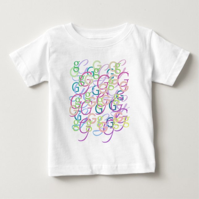 Camiseta De Bebé Confeti de Letras "G" (Anverso)