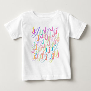 Camiseta De Bebé Confeti de Letras "J"