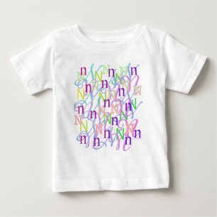 Camiseta De Bebé Confeti de Letras "N"