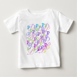 Camiseta De Bebé Confeti de Letras "P"