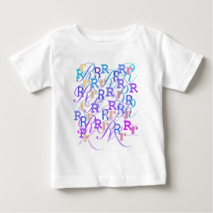 Camiseta De Bebé Confeti de Letras "R"