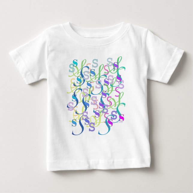 Camiseta De Bebé Confeti de Letras "S" (Anverso)
