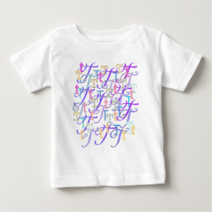 Camiseta De Bebé Confeti de Letras "T"