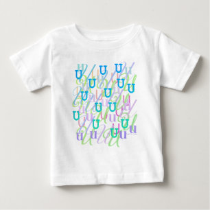 Camiseta De Bebé Confeti de Letras "U"