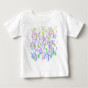 Camiseta De Bebé Confeti de Letras "V"