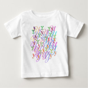 Camiseta De Bebé Confeti de Letras "Y"