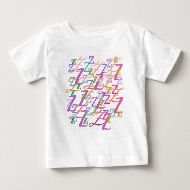 Camiseta De Bebé Confeti de Letras "Z" (Anverso)