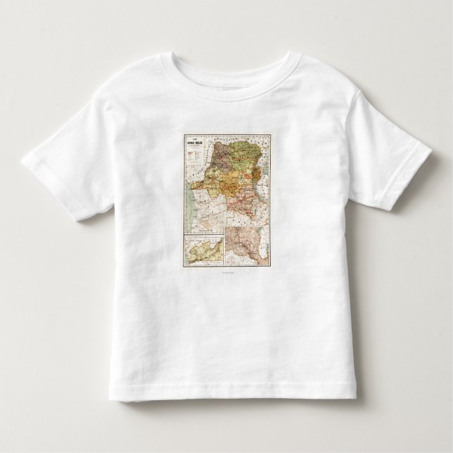 Camiseta De Bebé CongoPanoramic MapCongo (Anverso)