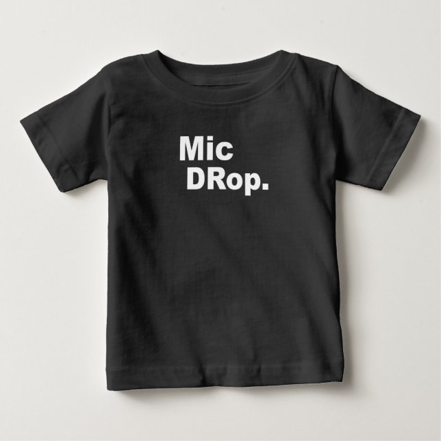 Camiseta De Bebé Conjunto de familia coincidente DRop de micrófono (Anverso)