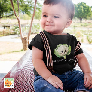 Camiseta De Bebé conjunto divertido de bebé vegetariano de coliflor