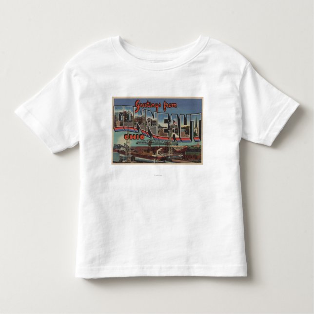 Camiseta De Bebé Conneaut, Ohio - escenas grandes de la letra (Anverso)