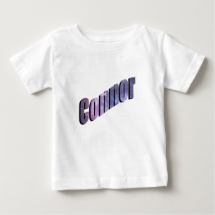 Camiseta De Bebé Conner, nombre hecho de nubes de nebulosa azul,