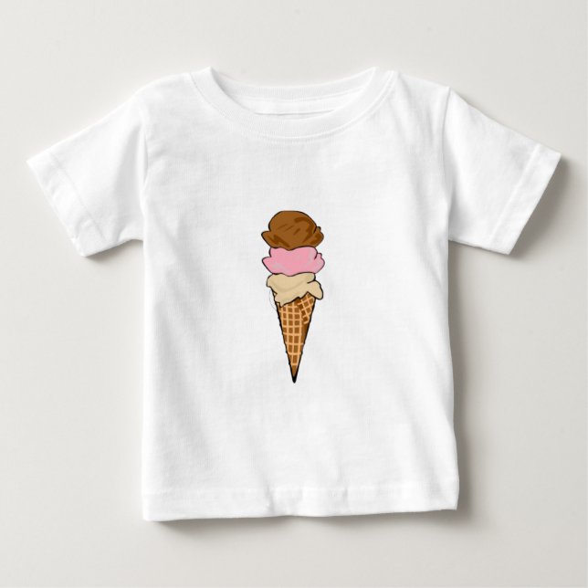 Camiseta De Bebé Cono de helado (Anverso)