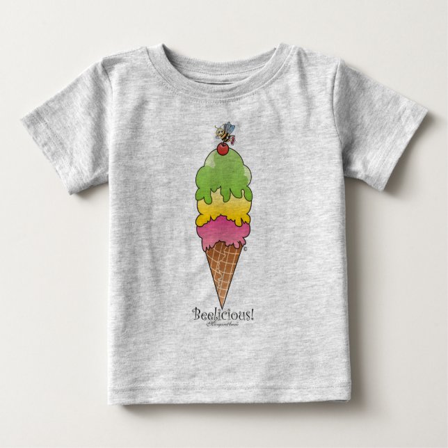 Camiseta De Bebé Cono de helado (Anverso)