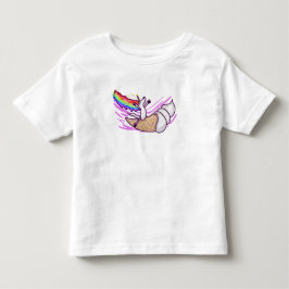 Camiseta De Bebé Cono de helado de arcoíris montado por unicornio