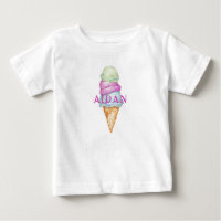 Cono de helado pintado con colores personalizados