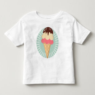 Camiseta De Bebé Cono de helado - verde menta linda de la vainilla