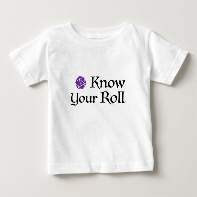 Camiseta De Bebé Conoce tu Rollo (Anverso)