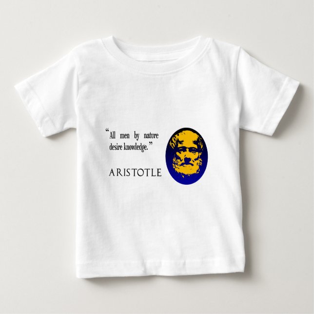 Camiseta De Bebé Conocimiento de Aristóteles (Anverso)