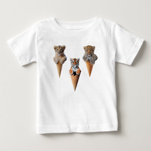 Camiseta De Bebé Conos de gato grande lindo (Anverso)