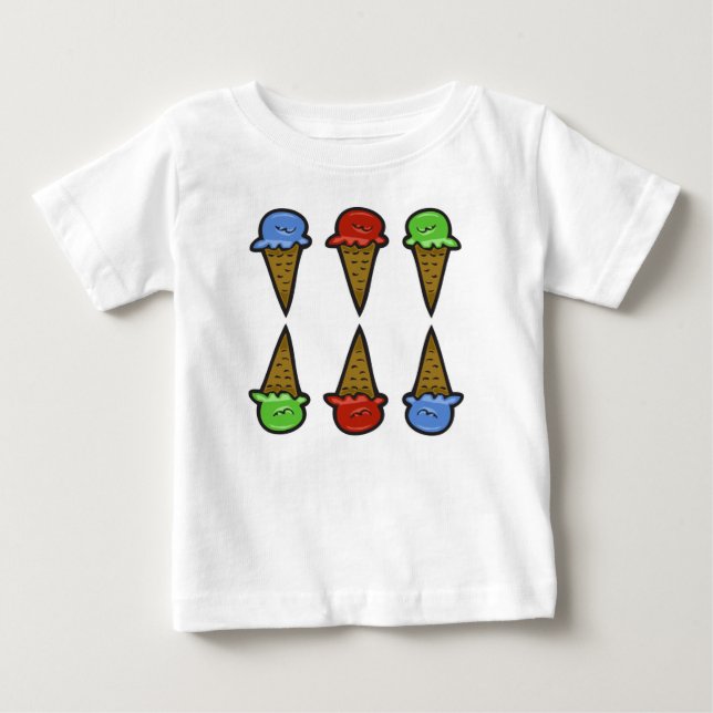Camiseta De Bebé Conos de Helado (Anverso)