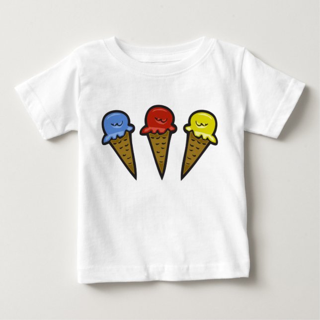 Camiseta De Bebé Conos de Helado No. 4 (Anverso)