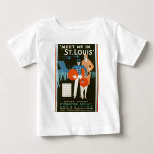 Camiseta De Bebé Conozca A Mí En St Louis Vintage Travel Poster
