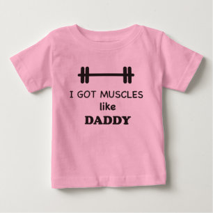 Camiseta De Bebé Conseguí los músculos como papá