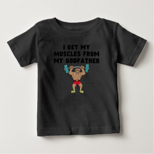 Camiseta De Bebé Consigo mis músculos de mi padrino