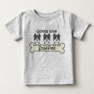 Camiseta De Bebé Consiguió amar Staffies