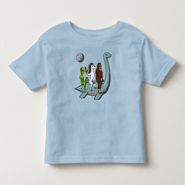 Camiseta De Bebé Conspiración Gran Pie Loch Ness Monster Ski Acuáti (Anverso)