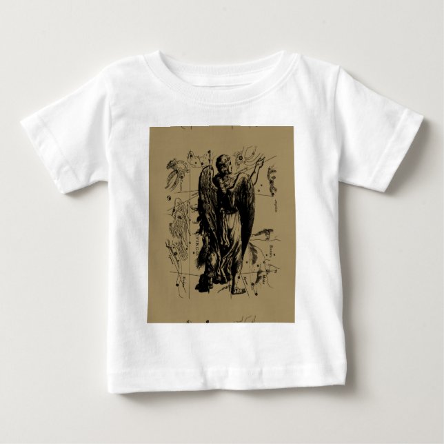 Camiseta De Bebé Constelación de Rótulo Virgo Hevelius 1690 (Anverso)