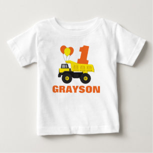 Camiseta De Bebé Construcción: primer equipo de cumpleaños, camiset