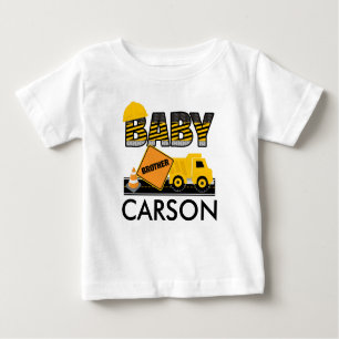 Camiseta De Bebé Construction Baby Brother Shirt Sibling Shirt