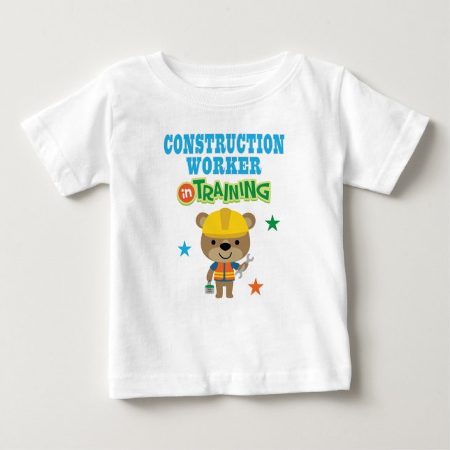 Camiseta De Bebé Construction Worker in Training (Anverso)