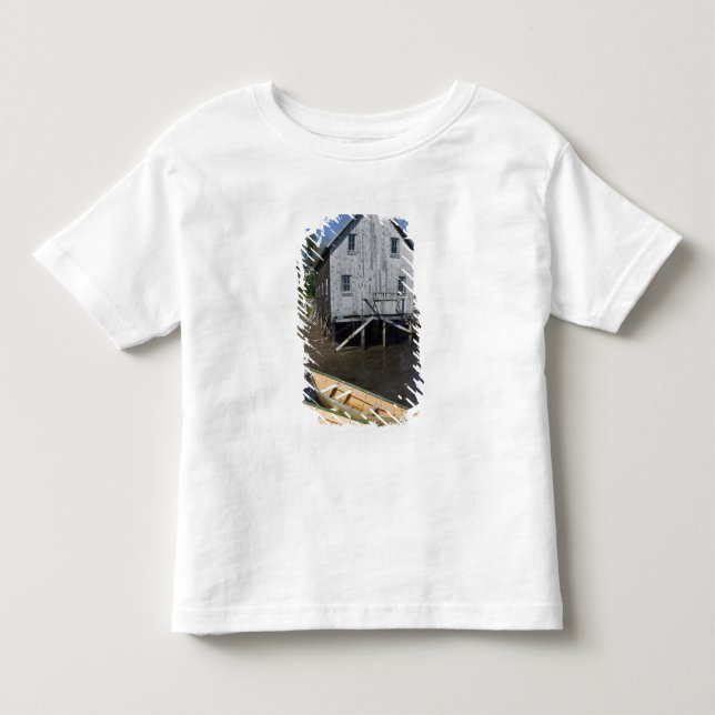 Camiseta De Bebé Constructor de dory, Lunenburg, Nueva Escocia, Can (Anverso)
