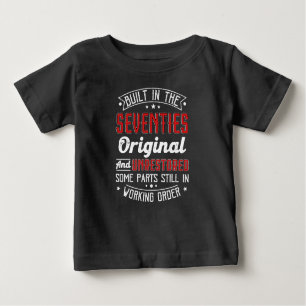 Camiseta De Bebé Construido En Los Años 70 Original Y Sin Restaurac