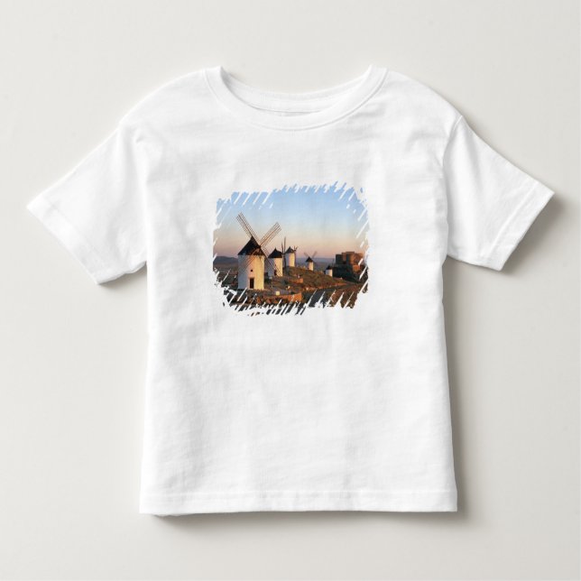 Camiseta De Bebé Consuegra, La Mancha, España, molinos de viento (Anverso)